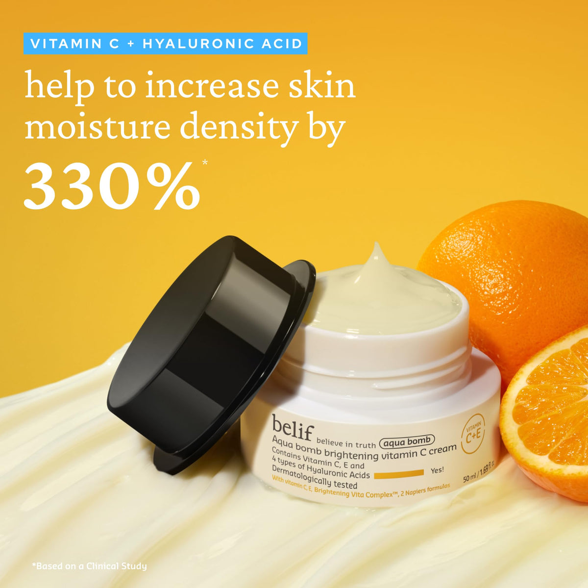 belif texture close-up of gel-cream, highlighting lightweight hydration