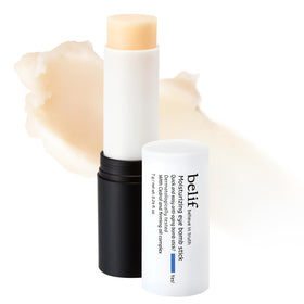 belif front packaging showing compact eye balm, perfect for travel
