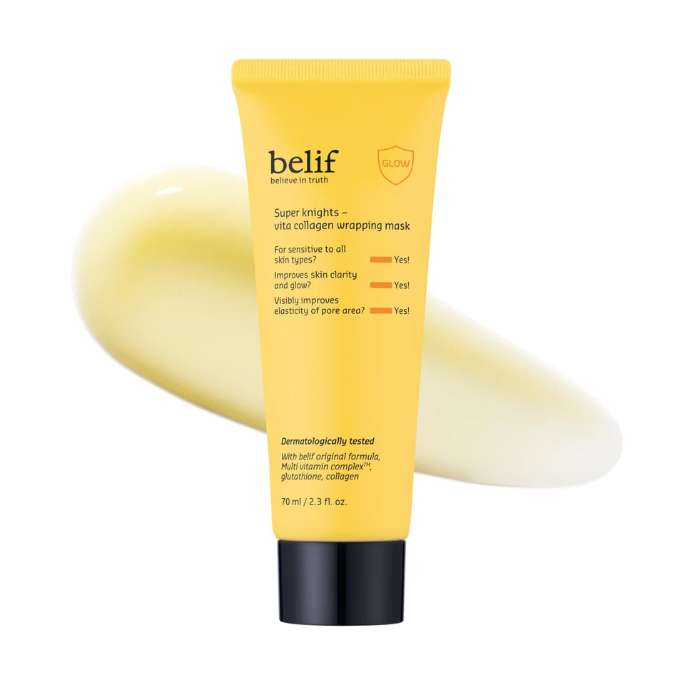 belif front packaging showing product name and glossy jar for shelf appeal