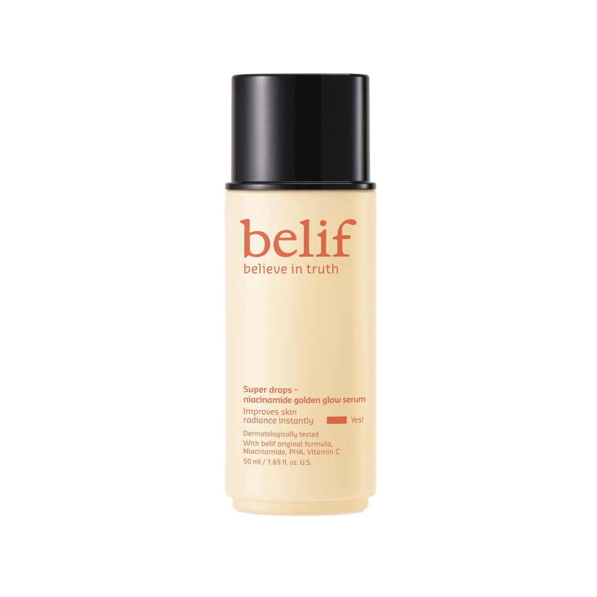 belif front packaging showing product and brand for clear identification and trust