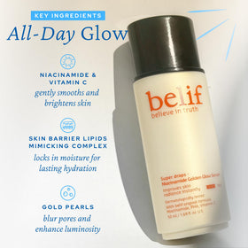belif used as primer under foundation showing smoother pores and longer wear