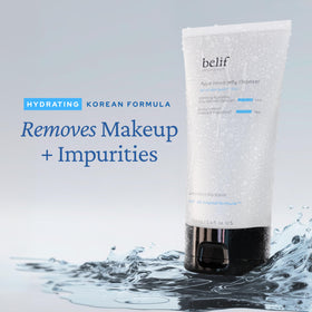 belif jelly texture close-up showing hydrating gel that spreads easily