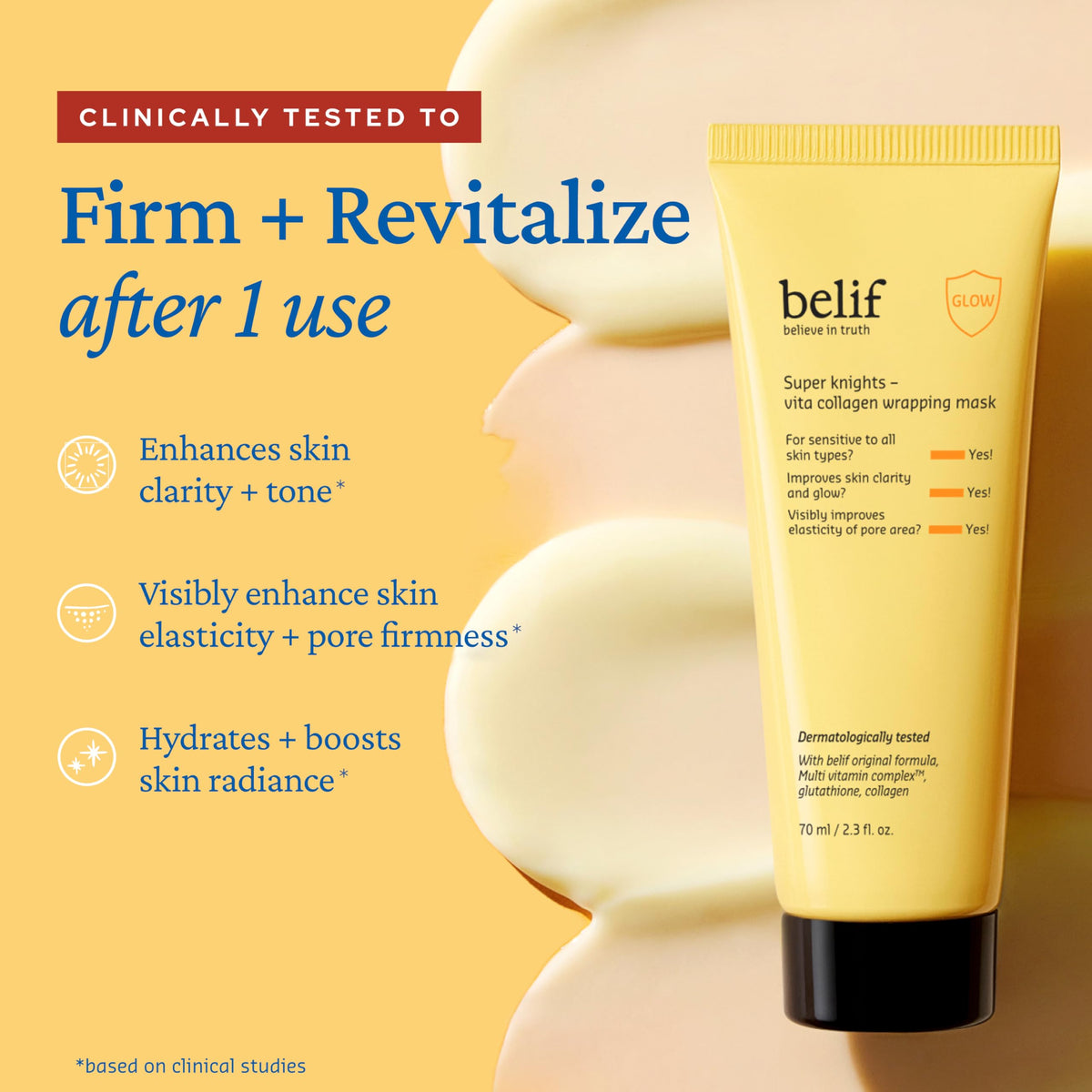 belif removed peel-off mask in hand showing clean removal benefit