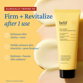 belif removed peel-off mask in hand showing clean removal benefit