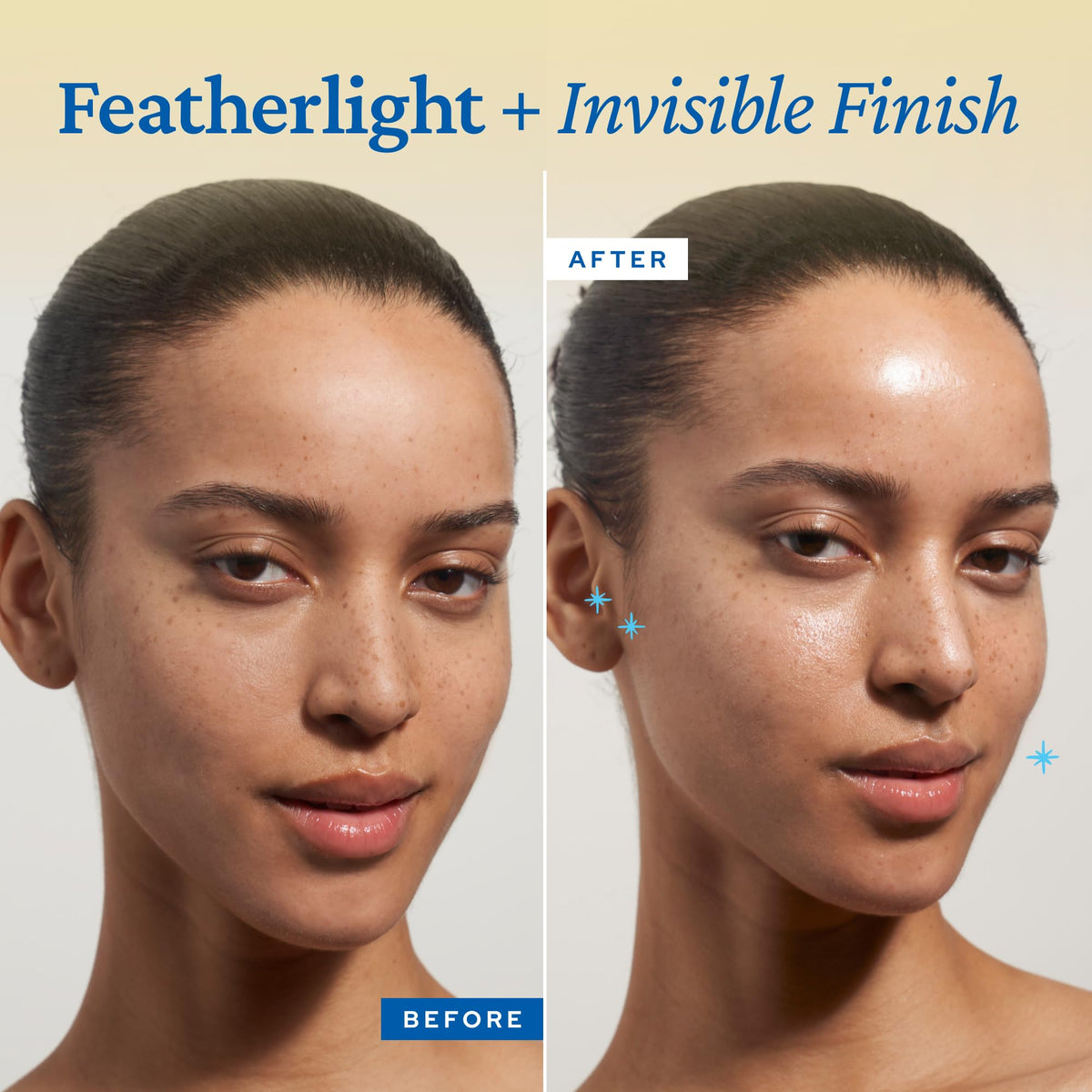 belif sunscreen swatched on hand showing invisible finish and no white cast