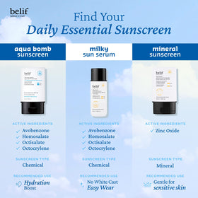 belif product beside ruler showing 1.69 fl.oz scale for travel-friendly size