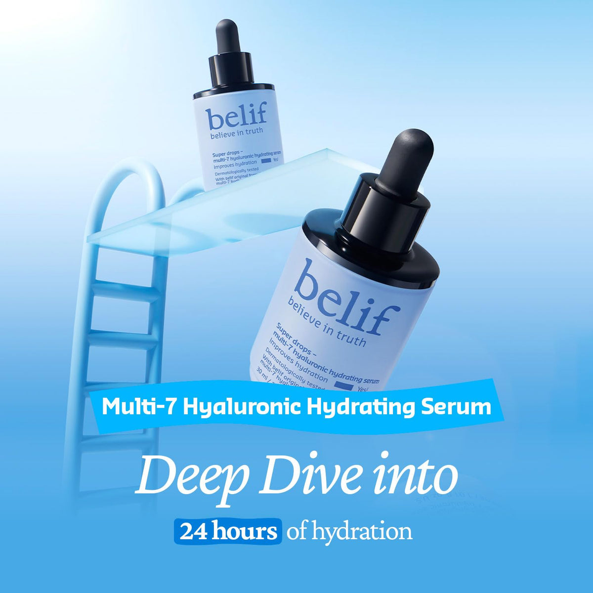 belif applying serum on skin showcasing instant plumping and smoother texture
