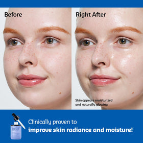 belif pump dispensing a drop of serum for controlled, mess-free application