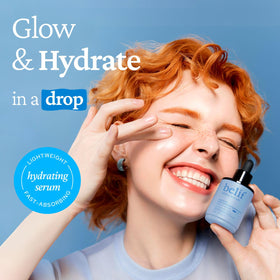 belif serum droplet texture highlighting lightweight hydration and absorption