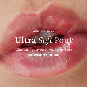 belif lipcerin applied on lips demonstrating smooth, plumping effect