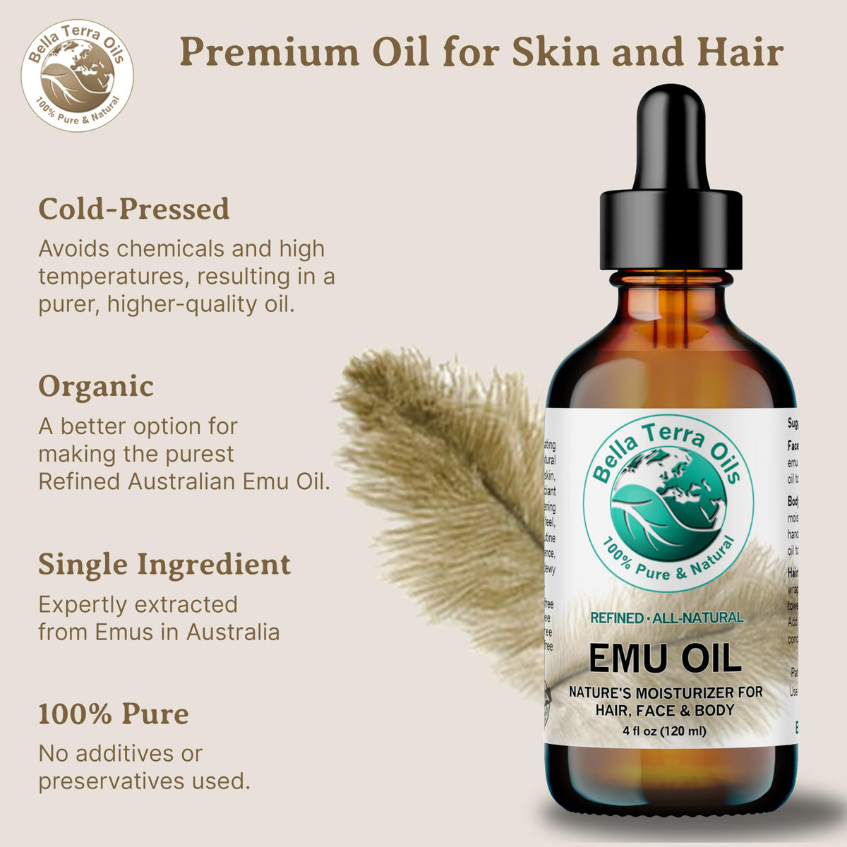 Bella Terra Oils sustainable sourcing graphic emphasizing eco-friendly origin