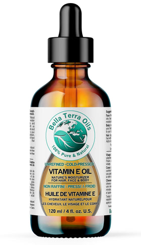 Bella Terra Oils front bottle showing product branding and clean packaging benefit