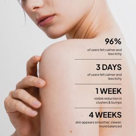 BellamiLuxx application on forehead demonstrating quick absorption and comfort