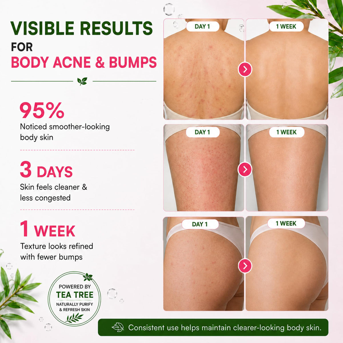 BellamiLuxx used on back in shower to cleanse clogged pores