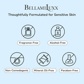BellamiLuxx size comparison with hand showing travel-friendly tube
