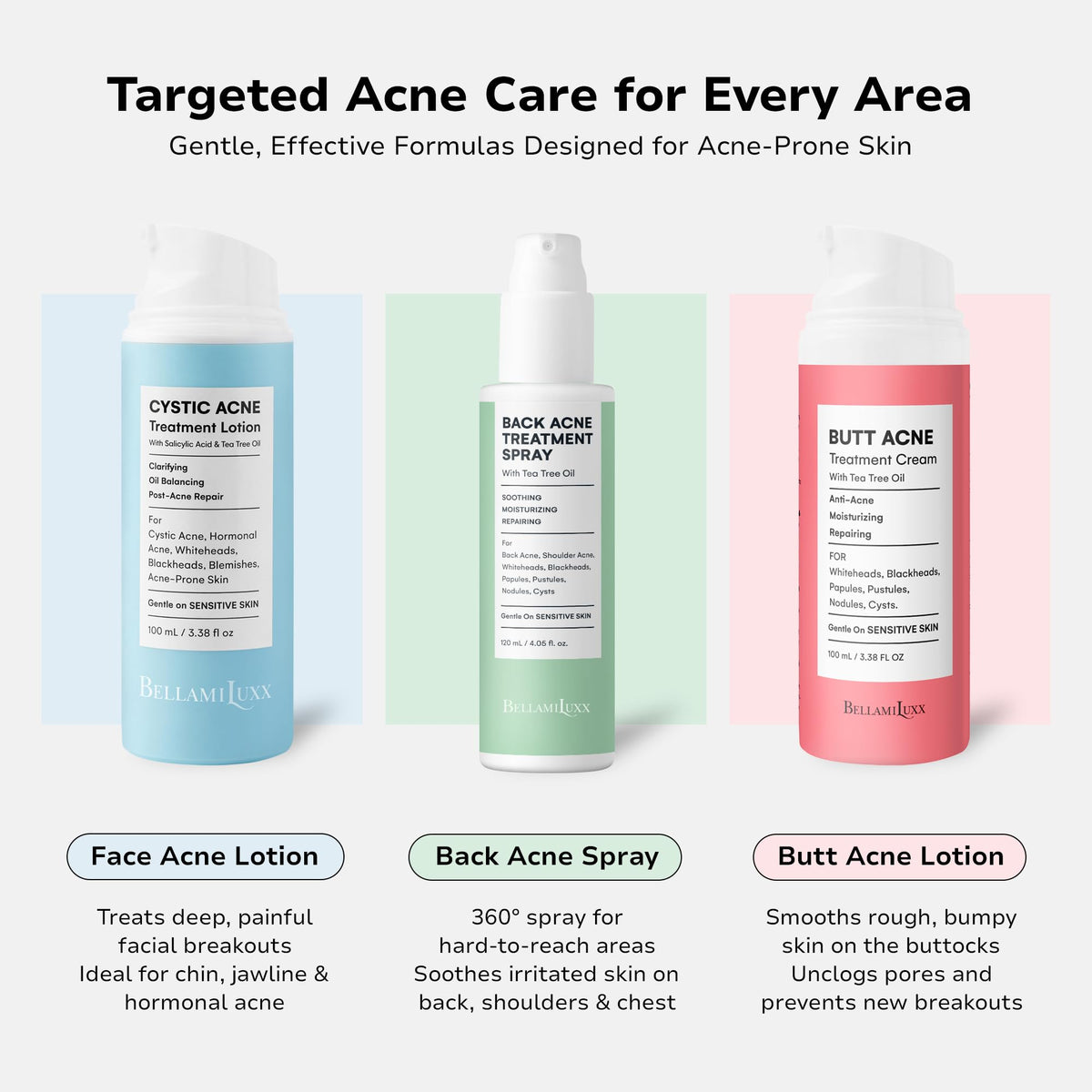 BellamiLuxx used as spot treatment on cheek reducing localized redness