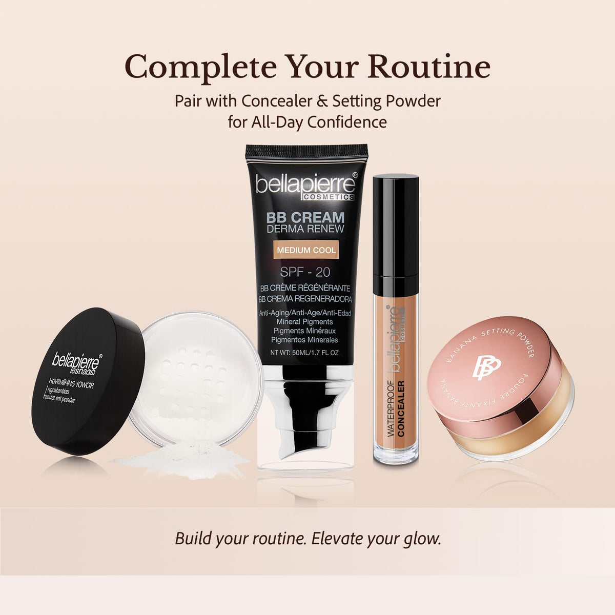 bellapierre BB Cream 1.7 oz in hand for size perspective and travel-friendly benefit