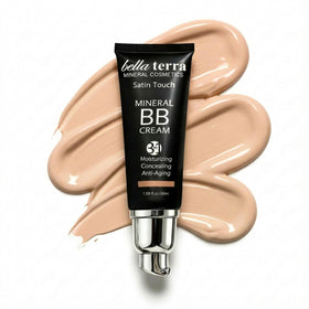 Bellaterra Cosmetics front packaging shows shade and lightweight benefit