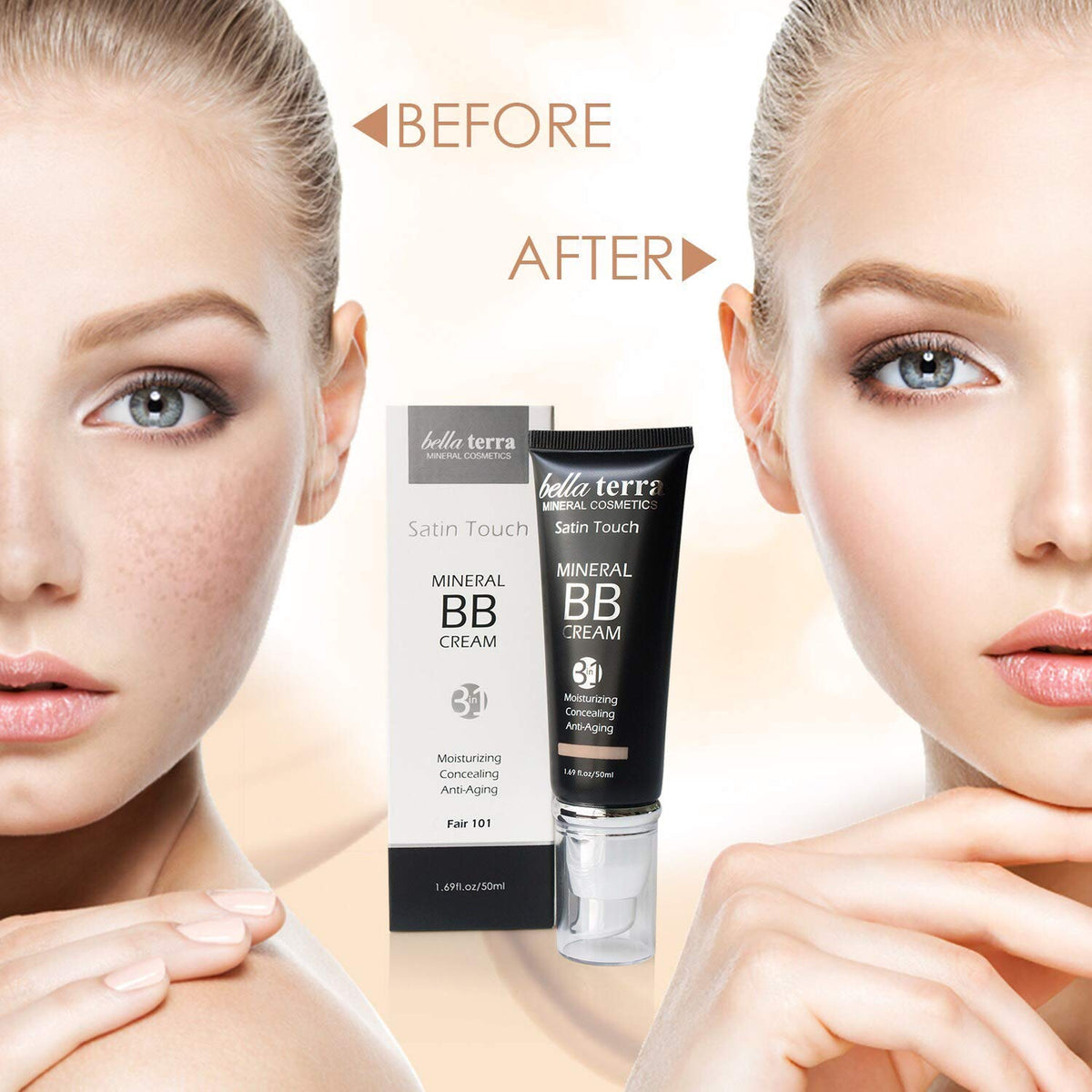 Bellaterra Cosmetics BB Cream creamy texture swirl showing blendable finish