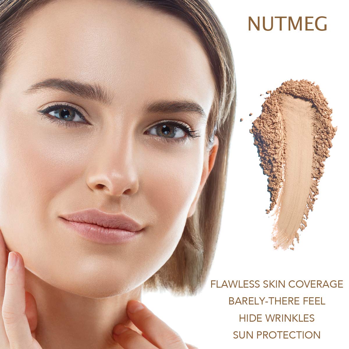 Bellaterra Cosmetics close-up of powder texture showing fine milled particles