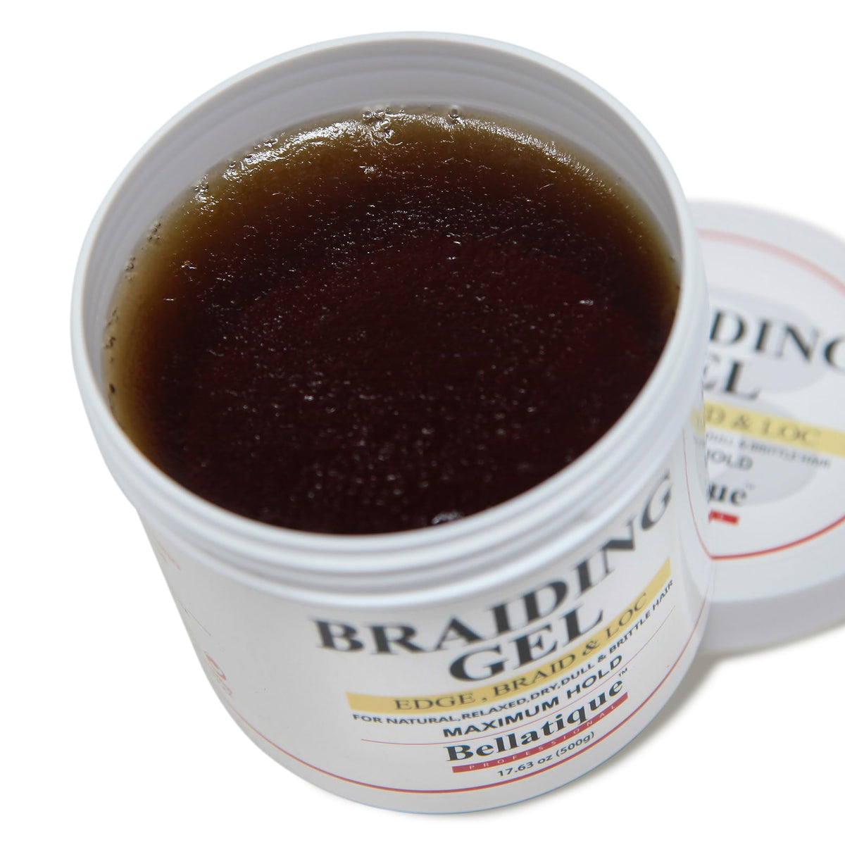 BELLATIQUE gel applied to braid in progress for easier, neater braiding