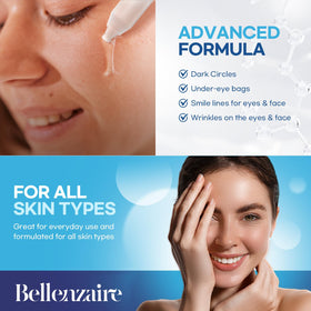 Bellenzaire applying under-eye to reduce puffiness and fine lines