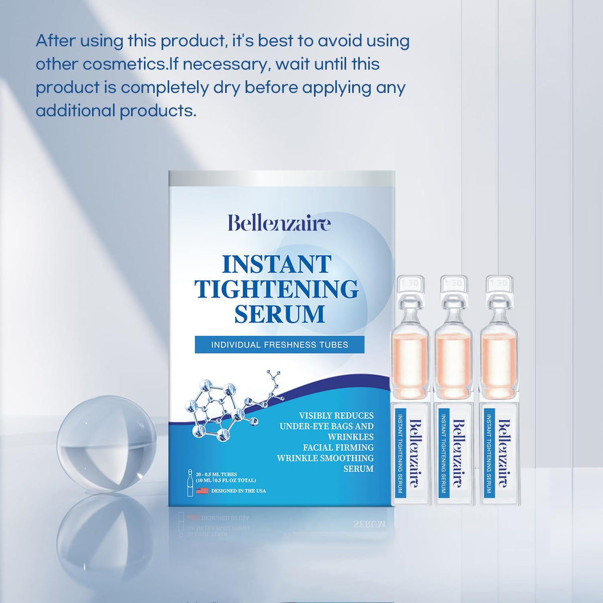 Bellenzaire ingredient label showing peptides and collagen blend