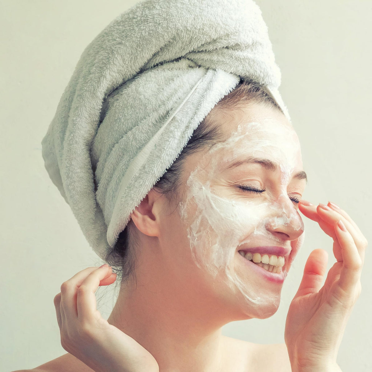 Belli scrub on bathroom counter suggesting a clean skincare routine