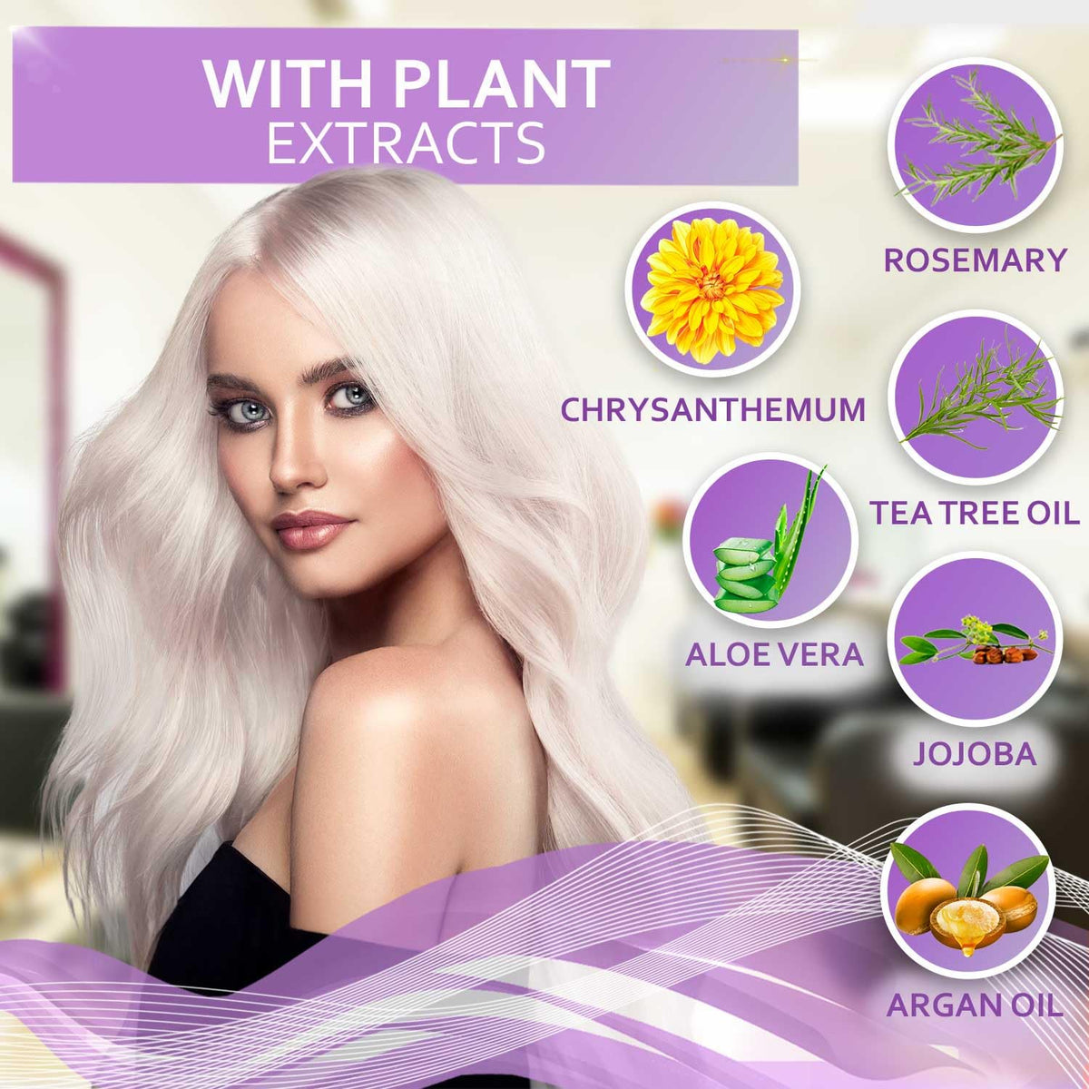 BELLISSO applied to blonde hair in shower demonstrating toning action