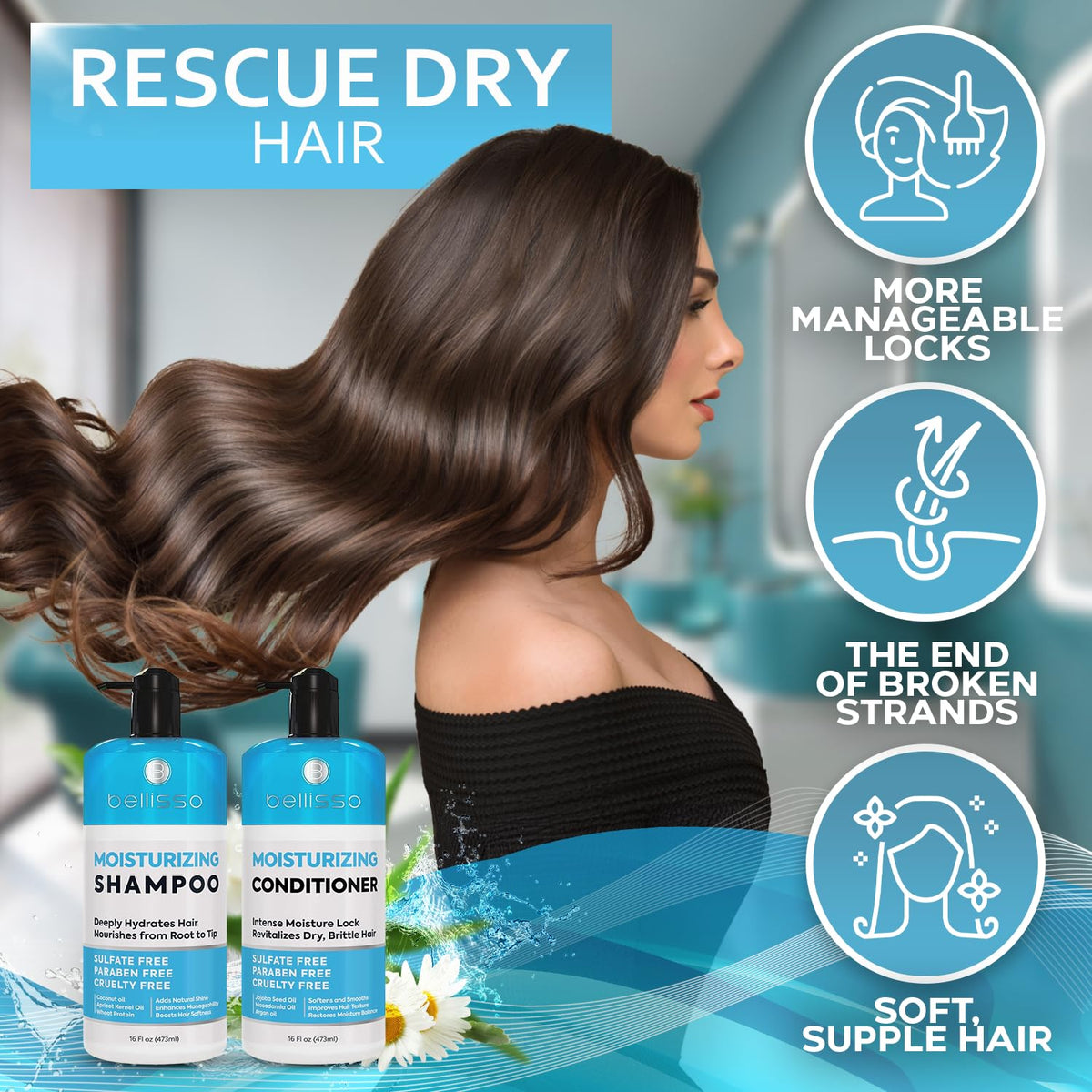 BELLISSO conditioner cream texture showing rich hydration