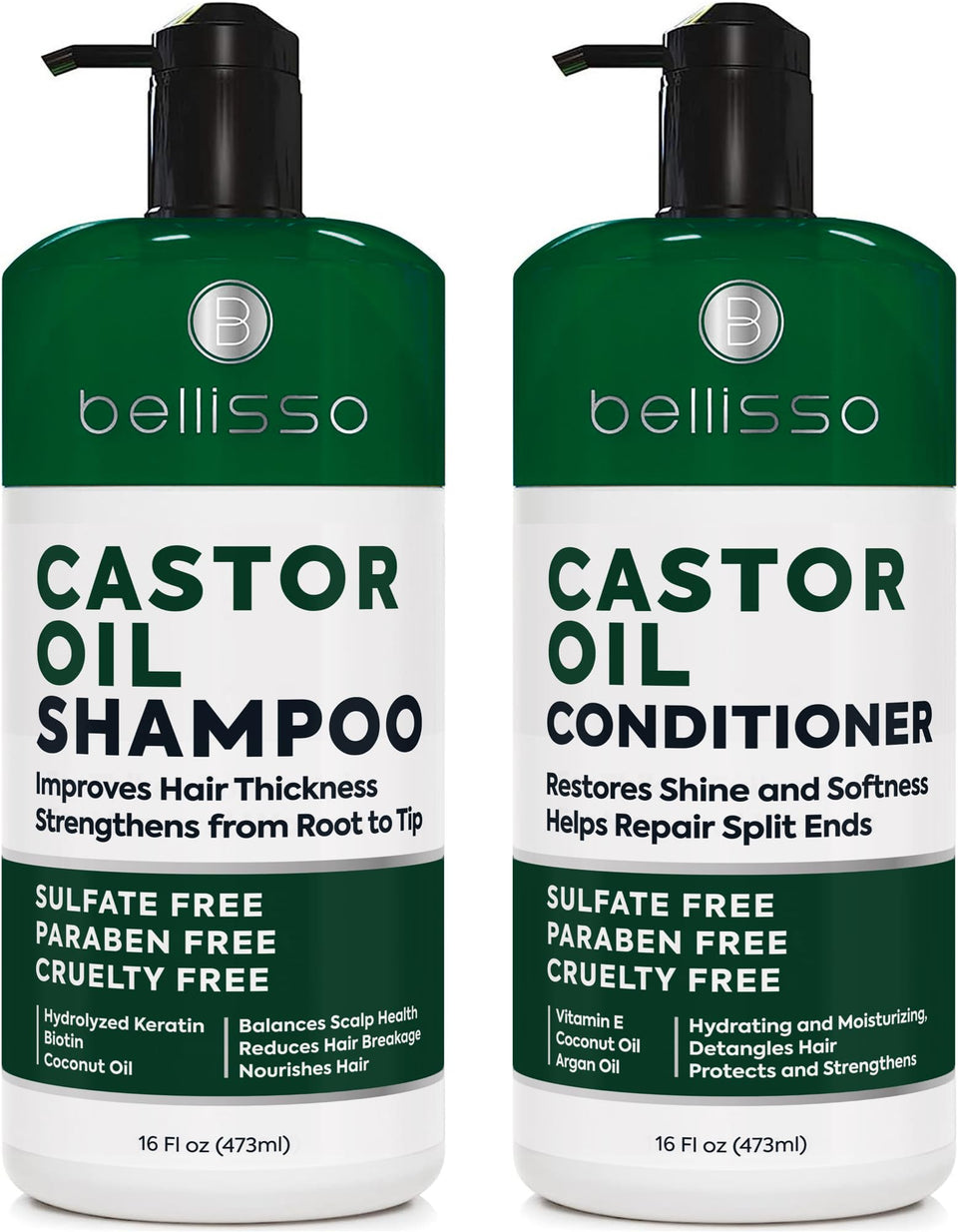 BELLISSO front packaging set showing bottles and labels for quick identification and trust