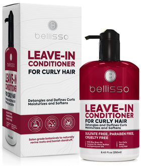 BELLISSO front packaging showing bottle and benefits