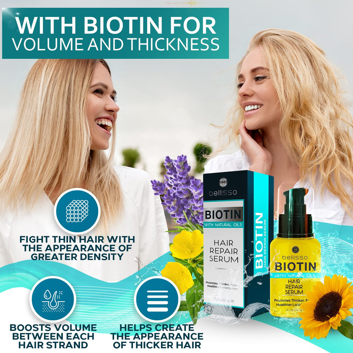 BELLISSO botanical oil blend close-up highlighting natural ingredient benefits