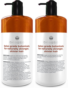 Bellisso ingredients label with argan nuts highlighting natural botanicals