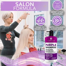 BELLISSO bottle staged in bathroom setting conveying salon-grade home toning