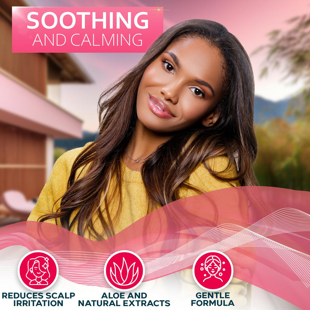 BELLISSO lifestyle image of voluminous hair showing fuller appearance benefit