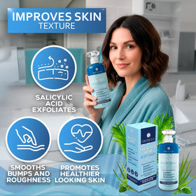 BELLISSO in-shower scene illustrating use on back and chest areas