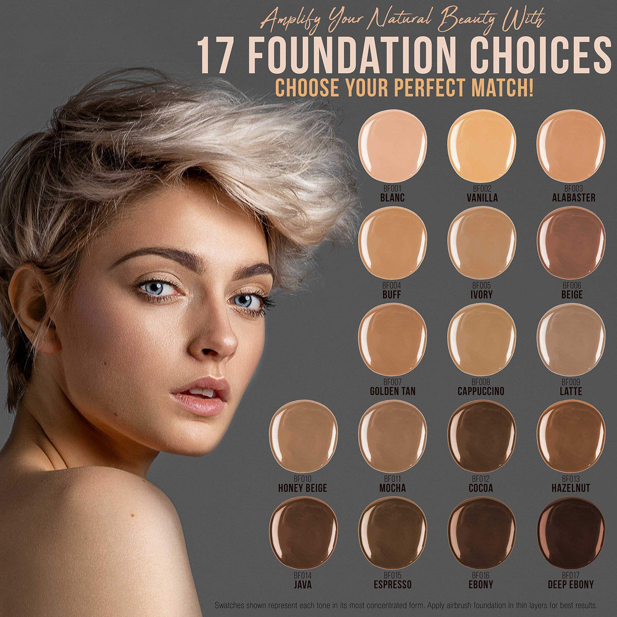 Belloccio texture swatches on arm showing blendable finish and coverage