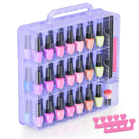 Beloving front view double-sided organizer showing clear storage and quick selection