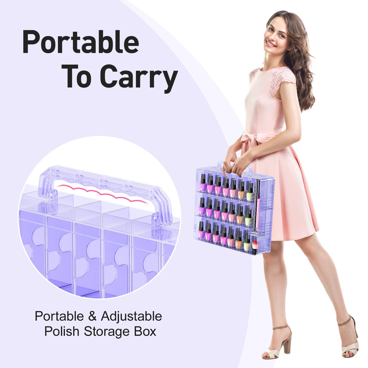 Beloving size comparison with hand to show compact portability and capacity
