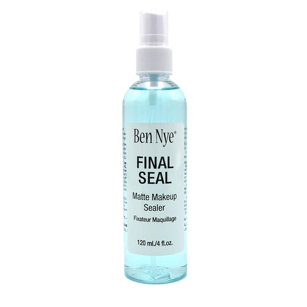 Ben Nye mist close-up spraying onto skin demonstrating lasting hold