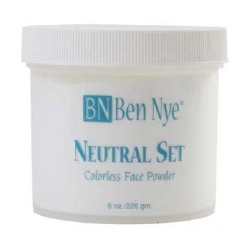 Ben Nye jar front view showing neutral set powder for long-lasting matte finish