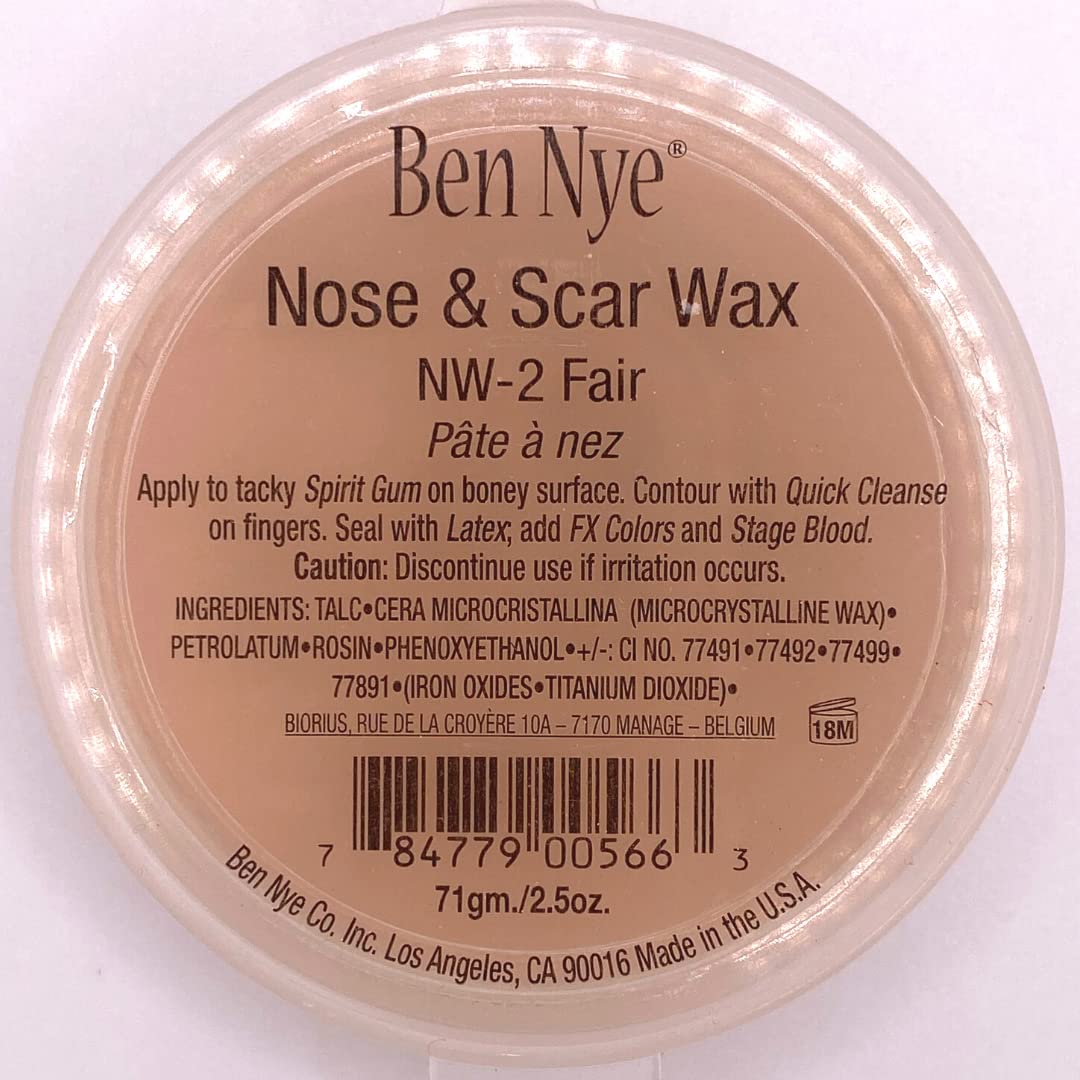 Ben Nye Nose and Scar Wax fair in use on actor creating realistic nose prosthetic benefit