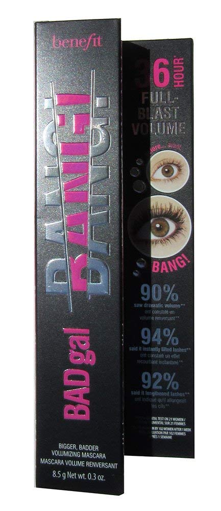 Benefit Bad Gal Bang brush closeup displaying bristles and formula for precise, clump-free volume