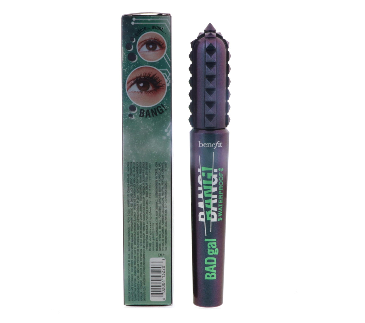 Benefit BADgal BANG brush close-up showing bristles for even volume