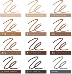 Benefit pencil in use on eyebrow during application demonstrating natural-looking definition and blendability