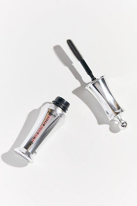 Benefit Brow Setter applied to brows in a lifestyle setting demonstrating laminated, lifted look benefit