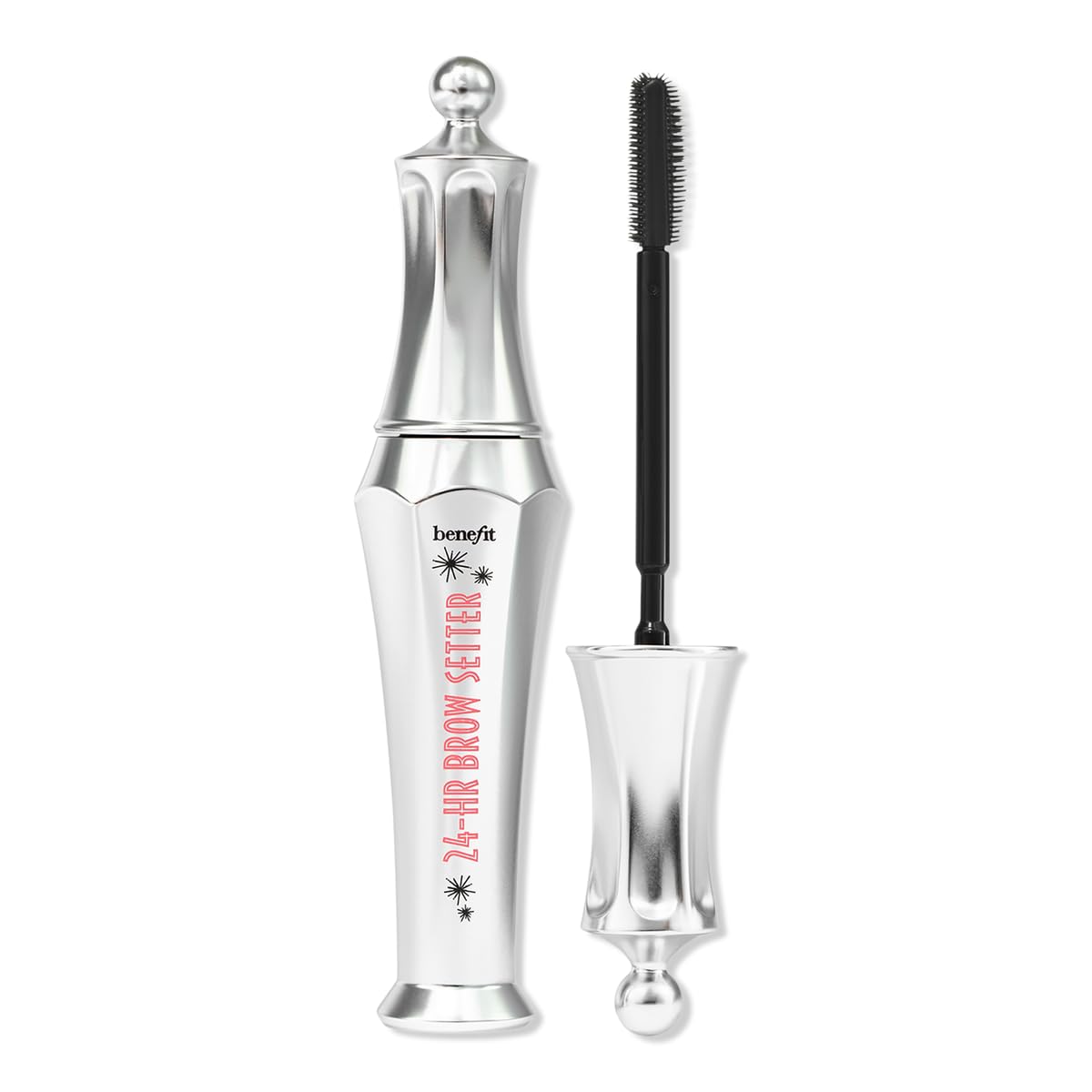 Benefit Brow Setter wand close-up showing fine brush applicator for precise brow shaping benefit