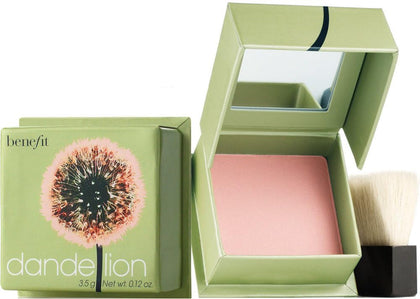 Benefit travel compact front view showing powder and travel convenience