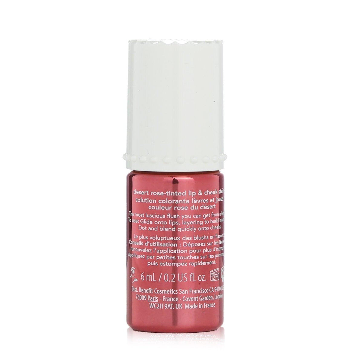 Benefit Floratint swatch on skin in lifestyle setting showing natural, long-lasting flush